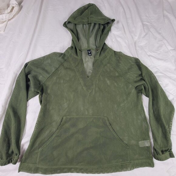 Windsor Olive Green Mesh Hoodie Adults Large Lightweight Breathable Party Summer - Picture 1 of 9